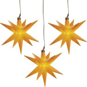 LED božićne zvijezde 3-dijelni komplet Toplo-bijela LED HGD CW62-1005 Žuta slika