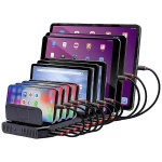 LINDY  73309 USB stanica za punjenje utičnica Izlazna struja maks. 2.4 A 10 x #####USB-A s adapterom za Australiju, s europskim adapterom, s UK adapterom, s SAD adapterom