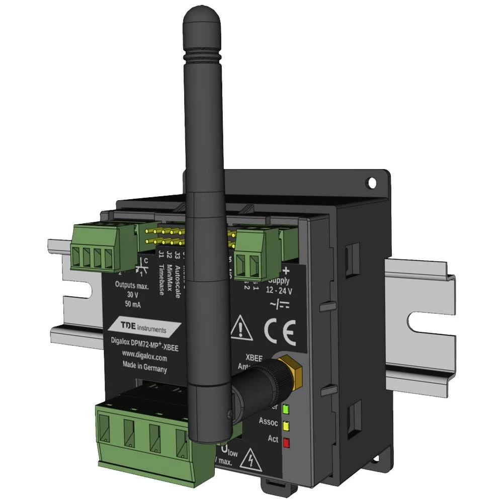 TDE Instruments DPM72-MPN+-XBEE-DIN mjerni uređaj za DIN šinu slika