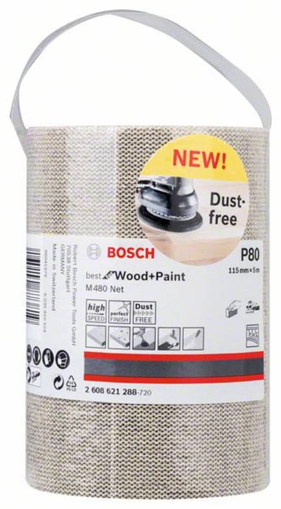 Bosch Accessories M480 2608621288 Orbitalni brusni papir Granulacija 80 (D x Š) 5000 mm x 115 mm 1 Role slika