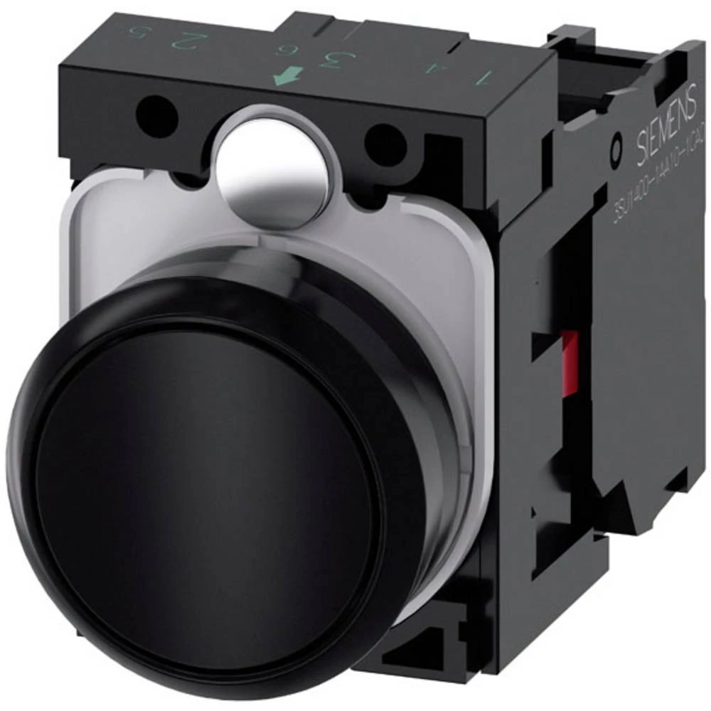Siemens 3SU1100-0AB10-1CA0 tipkalo prednji prsten od plastike, okrugao  dugme crna   1 St. slika