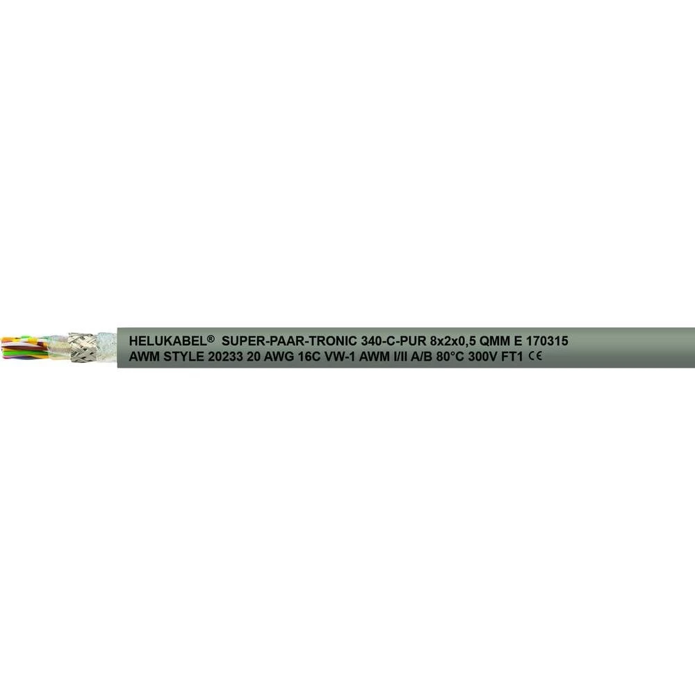 Helukabel 49859-1000 vod za vučni lanac S-PAAR-TRONIC 340-C-PUR 6 x 0.75 mm² siva 1000 m slika