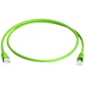 LAN (RJ45) Mreža Priključni kabel CAT 6A S/FTP 10 m Zelena Vatrostalan, sa zaštitom za nosić, Dvostruko zaštićen, dvostruko zašt slika