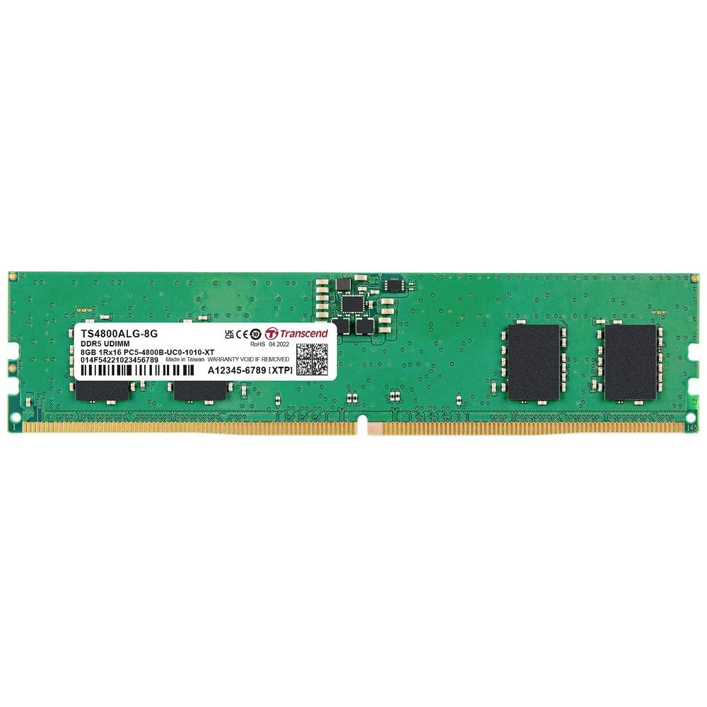 Transcend TS4800ALG-8G memorijski modul za računalo  8 GB 1 x 8 GB DDR5-RAM 4800 MHz CL40 slika