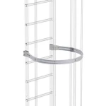 Günzburger Steigtechnik 62234 Stražnja zaštitna šipka Ø 700 mm aluminij svijetle boje 1 St.