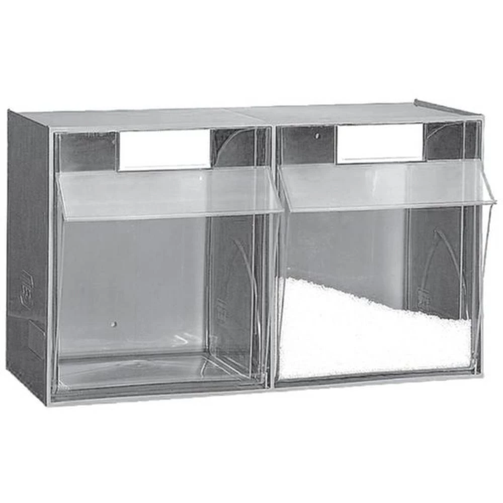 Spremnik za sklopive kutije (Š x V x d) 600 x 353 x 219 mm Siva, Prozirna 1658447 1 ST slika