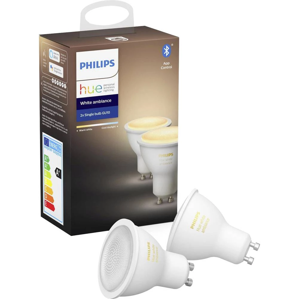 Philips Lighting Hue LED Svjetiljka, komplet 2 komada ATT.CALC.EEK: A+ (A++ - E) GU10 Bijela slika