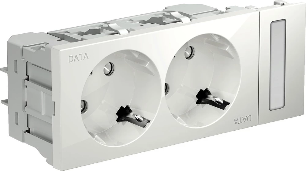 Schneider Electric INS62012 Kabelske kanalice Schneider INS62012 dvostruka utičnica OL50 Bijela slika