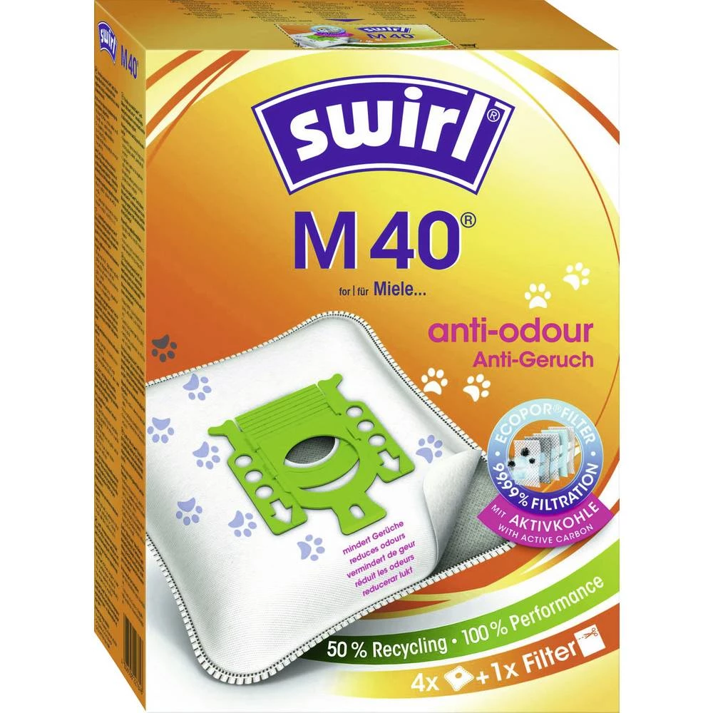 Swirl M 40 EcoPor Anti Odour vrećica za usisivače 4 kom. slika