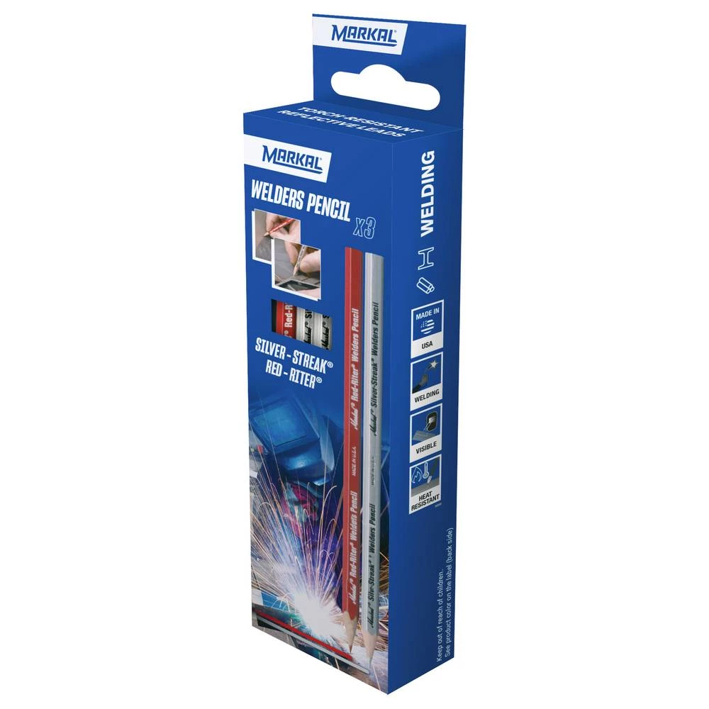 Markal WELD-RITER WELDING PENCILS 22219 marker za zavarivanje crvena, srebrna slika