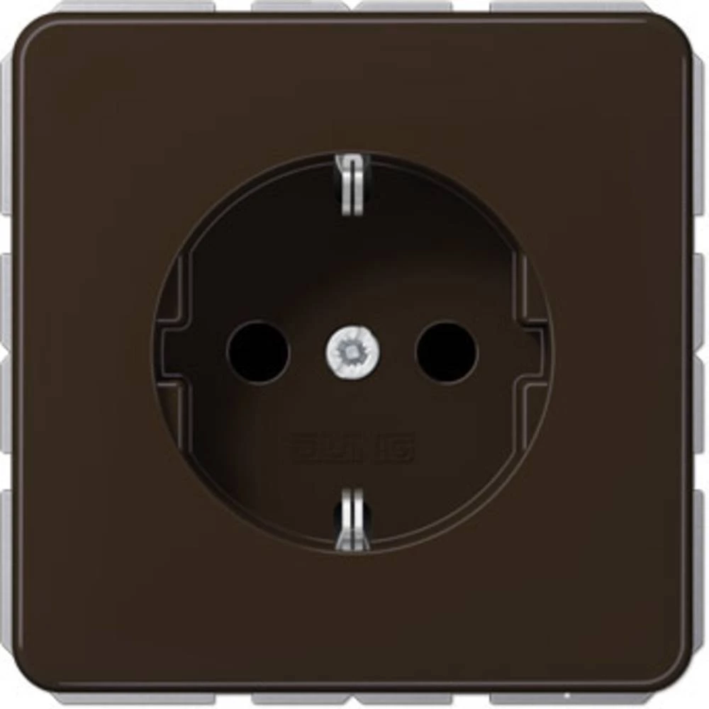 Jung 1-struki Umetak Šuko utičnica Smeđa boja CD1520BFKIBR slika