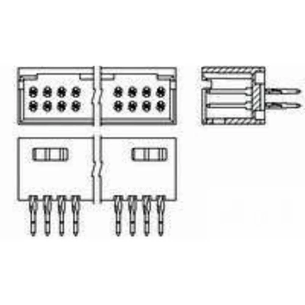 TE Connectivity AMPMODU Shrouded HeadersAMPMODU Shrouded Headers 1571311-1 AMP slika