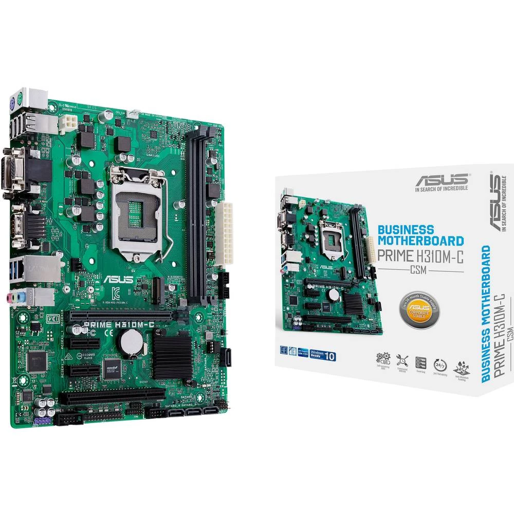 Matična ploča Asus PRIME H310M-C/CSM Intel LGA-1151 Baza Intel&reg; 1151 Faktor oblika Micro-ATX Set čipova matične ploče Intel slika