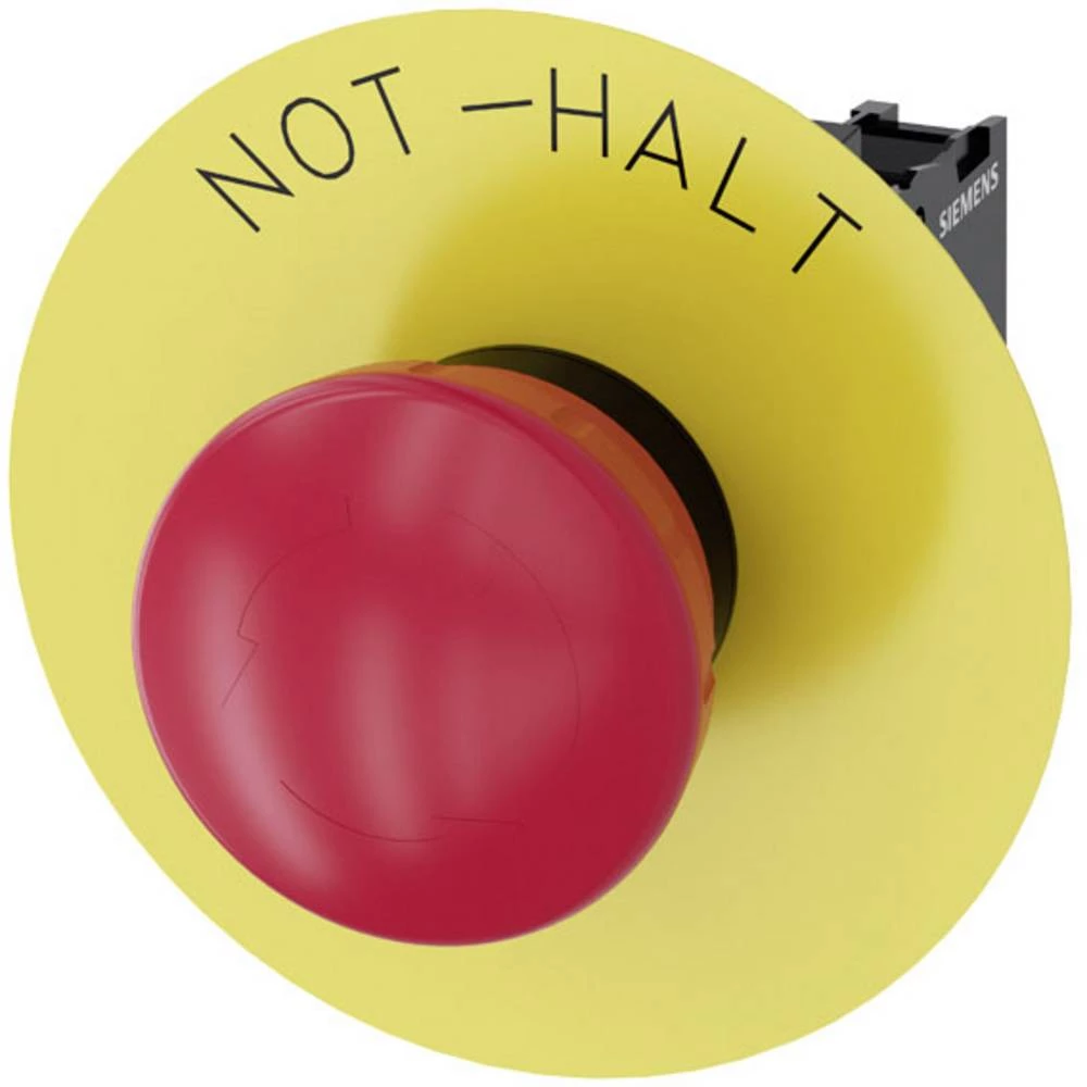 Siemens 3SU1100-1LB20-1PH0 gljivasto tipkalo za zaustavljanje u nuždi  dugme crvena, žuta  otpiranje okretanjem 1 St. slika