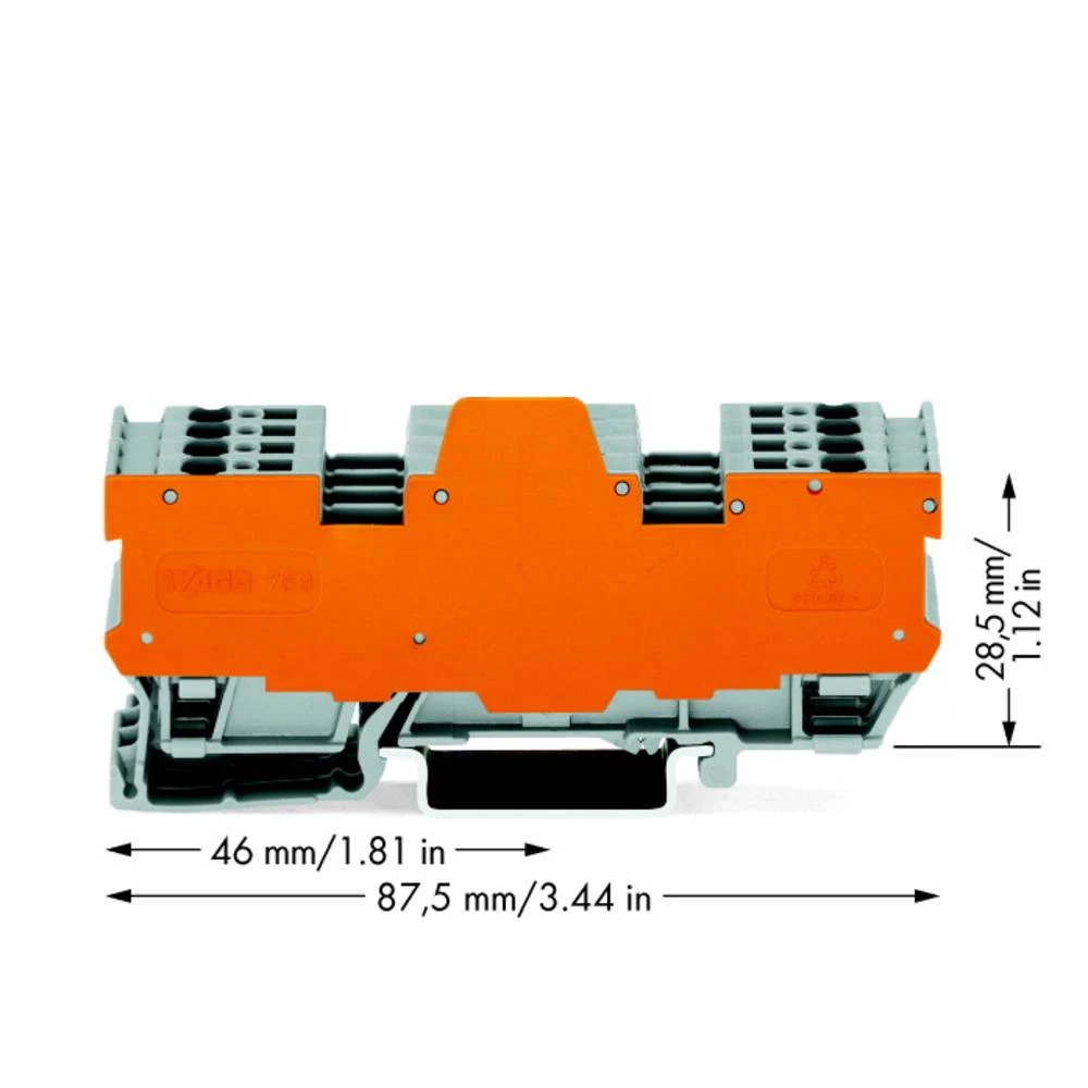 WAGO 769-194/769-319 osnovna blok stezaljka 5 mm opruga Dostupnost: l siva 5 kom. slika