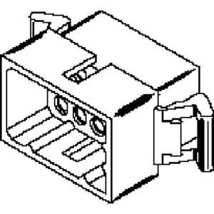 Molex 03062121 1.57mm Diameter Standard .062" Pin and Socket Plug Housing, 12 Circuits, with Pre-bent Mounting Ears, Nat slika