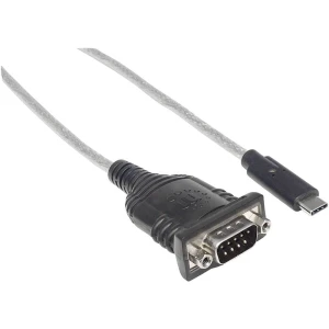 Serijsko sučelje Adapter cable [1x USB 3.1 muški konektor AC - 1x Serijski (9-polni)] 0.45 m Crna, Srebrna Manhattan slika