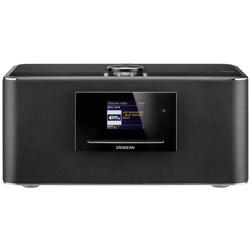 Sangean DDR-75BT desktop radio DAB+ (1012), FM, internet WLAN, Bluetooth®, AUX, CD, DAB+  uklj. daljinski upravljač, Spotify, Amazon Music, Qobuz, Napster, Deezer, Tidal, NFC crna slika