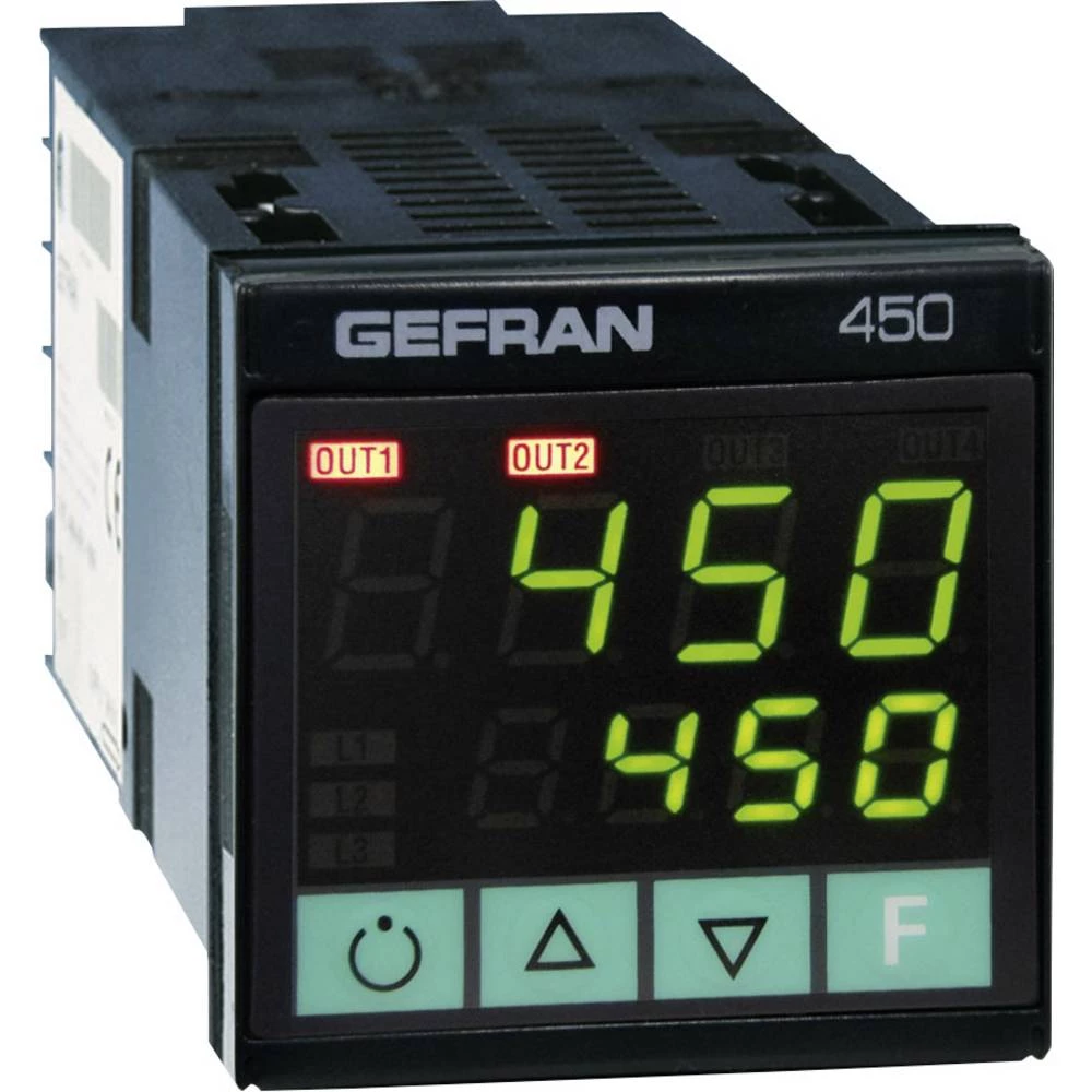 Gefran 450-R-R-1 Termostat J, K, R, S, T, B, E, N, Pt100 -200 Do 600 °C Relej 5 A (Š x V) 48 mm x 48 mm slika