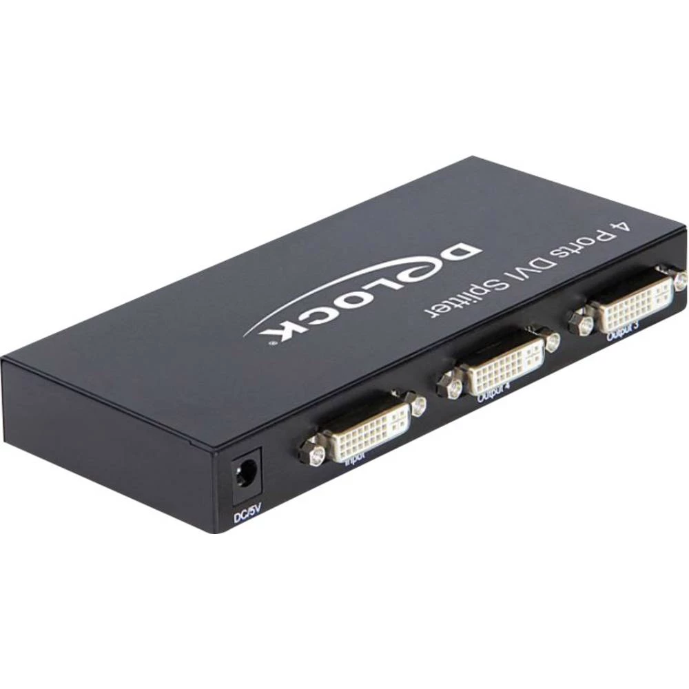 4 ulaza DVI razdjelnik Delock 87640 1920 x 1080 piksel Crna slika