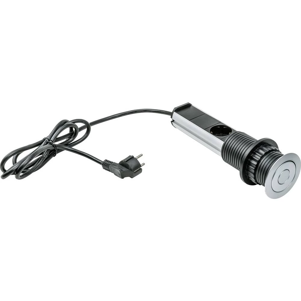 Heitronic 45017  razvodna utičnica crna/srebrna slika