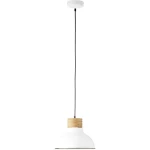 Viseća svjetiljka LED E27 40 W Brilliant Pullet 93791/05 Bijela, Drvo (svijetlo)