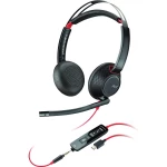 Plantronics C5220 Blackwire Telefonske slušalice USB C, 3,5 mm priključak Sa vrpcom Na ušima Crna