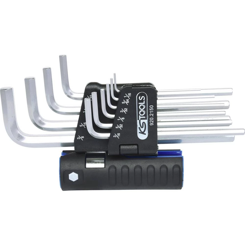 KS Tools 920.2150 unutarnji šesterokutni komplet kutnih odvijača 1/16 palac, 5/64 palac, 3/32 palac, 1/8 palac, 5/32 pal slika