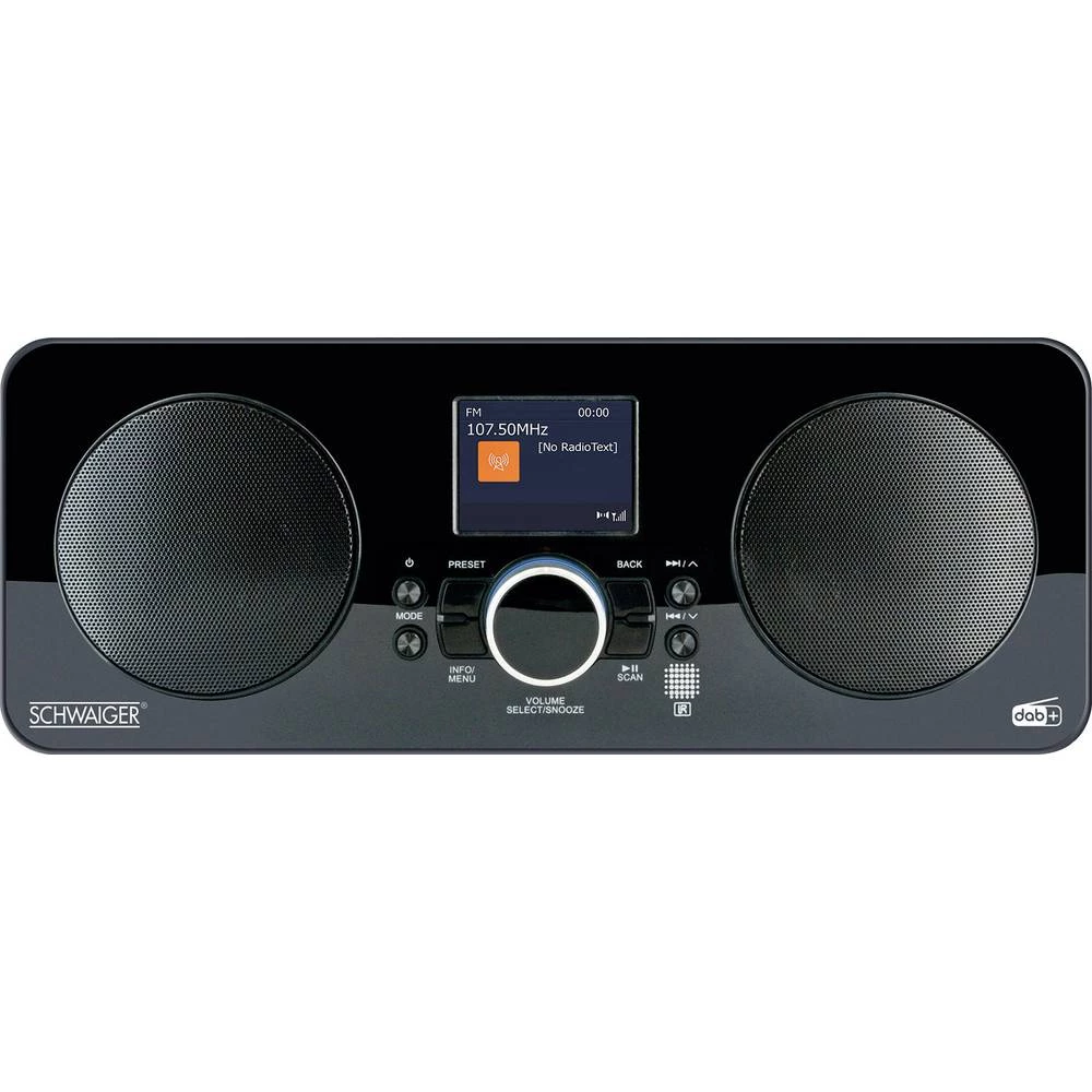 Schwaiger DAB650513 N/A aux, Bluetooth, DAB+, internetski radio , USB, WLAN, bežični prijem crna slika