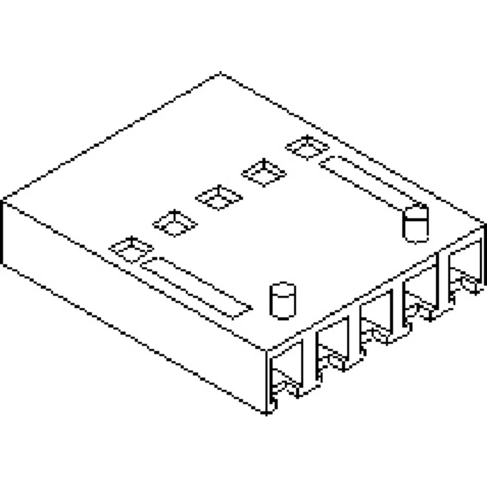 Molex 901230112 2.54mm Pitch C-Grid III Modular Crimp Housing Single Row, 2 Polarizing Buttons, 12 Circuits, Black slika