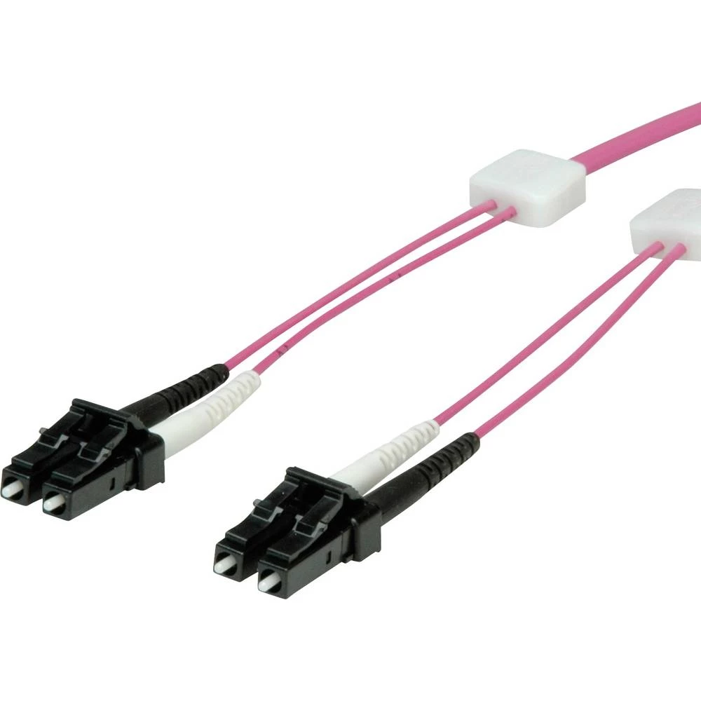 Easylan LSD42200030 staklena vlakna svjetlovodi priključni kabel 3.00 m ljubičasta Multimode OM4 slika