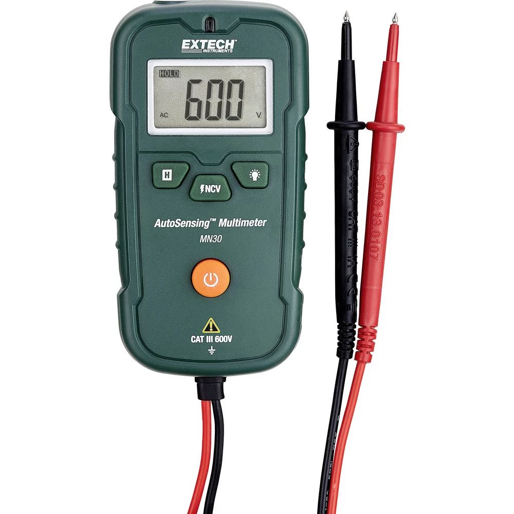 Ručni multimetar digitalni Extech MN30 CAT III 600 V Zaslon (brojevi): 4000 slika