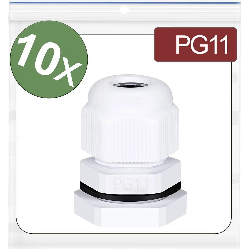 Quadrios 24CA406 kabelska uvodnica  PG11  poliamid bijela 10 St. slika