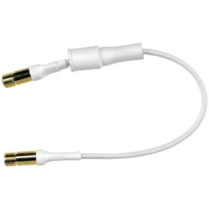 SAT Priključni kabel [1x F-utičnica - 1x F-utičnica] 0.25 m 75 dB pozlaćeni kontakti, Kroz prozor Bijela Axing slika