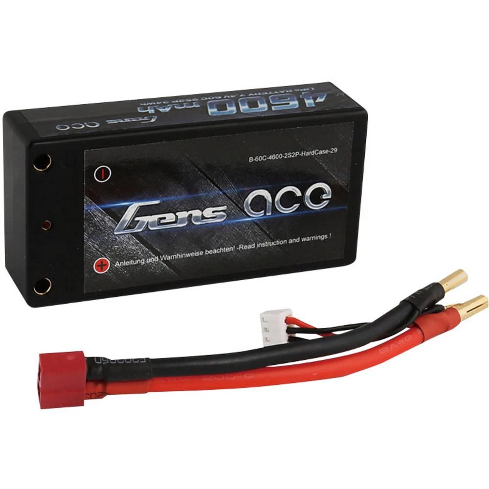 Gens ace lipo akumulatorski paket za modele 7.4 V 4600 mAh Broj ćelija: 2 60 C shorty hardcase 4 mm, T-utičnica slika