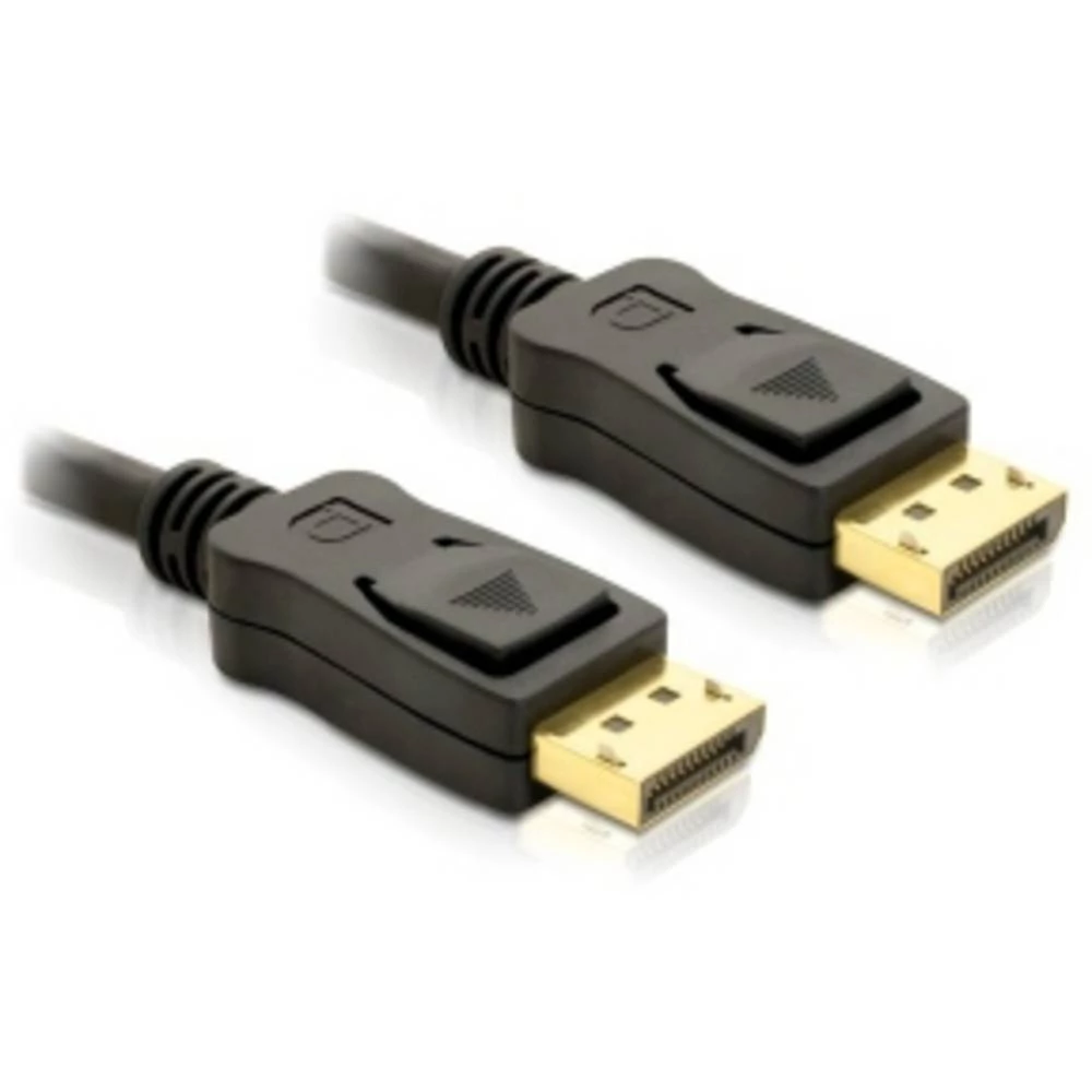 Delock DisplayPort priključni kabel DisplayPort utikač 2 m crna 82585 4K UHD, sukani, pozlaćeni kontakti, trostruko zašt slika