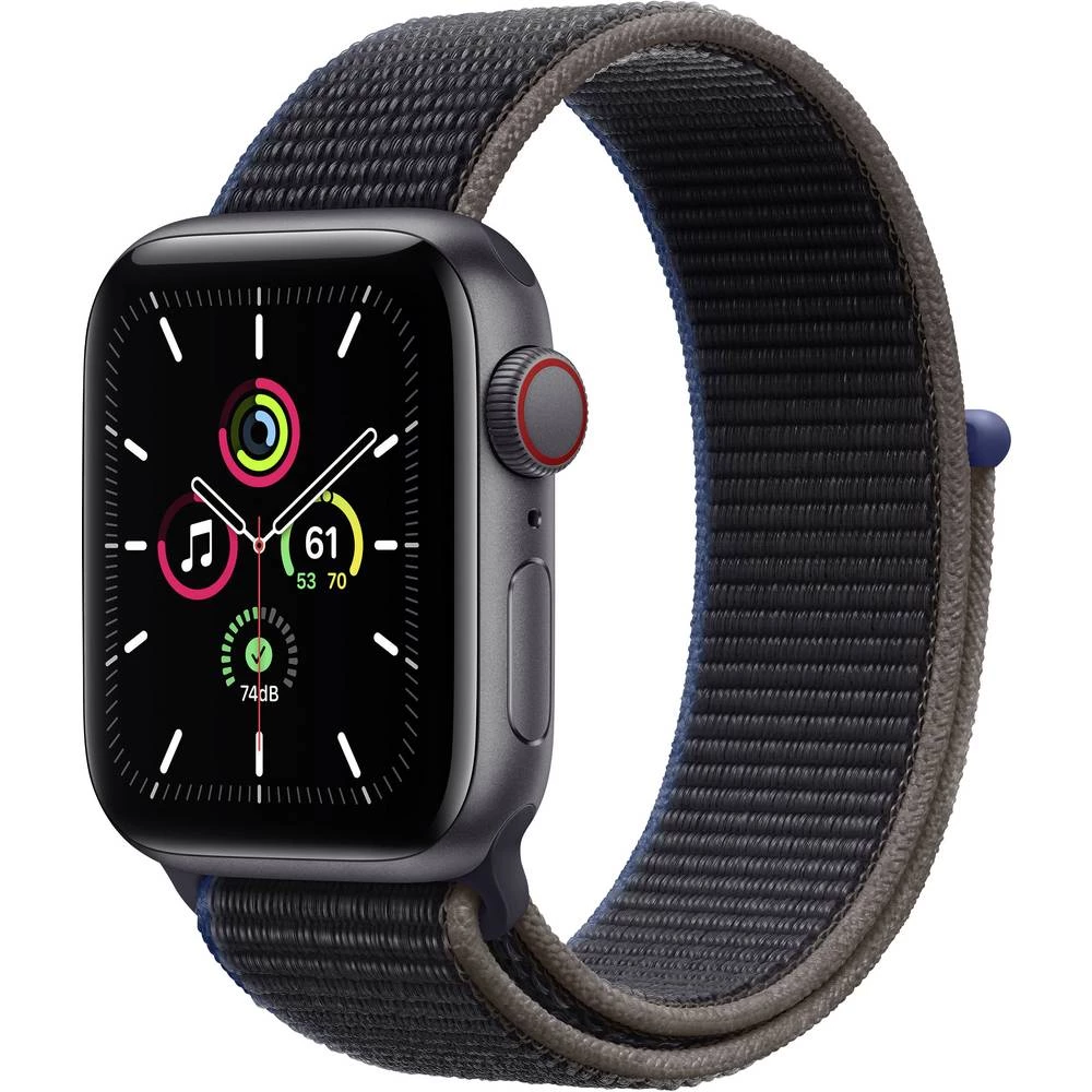 Apple Watch SE GPS + Cellular 40 mm kućište od aluminija space siva sportska narukvica ugljen boja slika