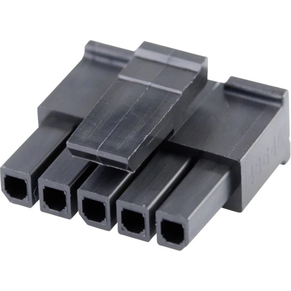 Molex 436450500 Micro-Fit 3.0 Receptacle Housing, Single Row, 5 Circuits, UL 94V-0, Black slika