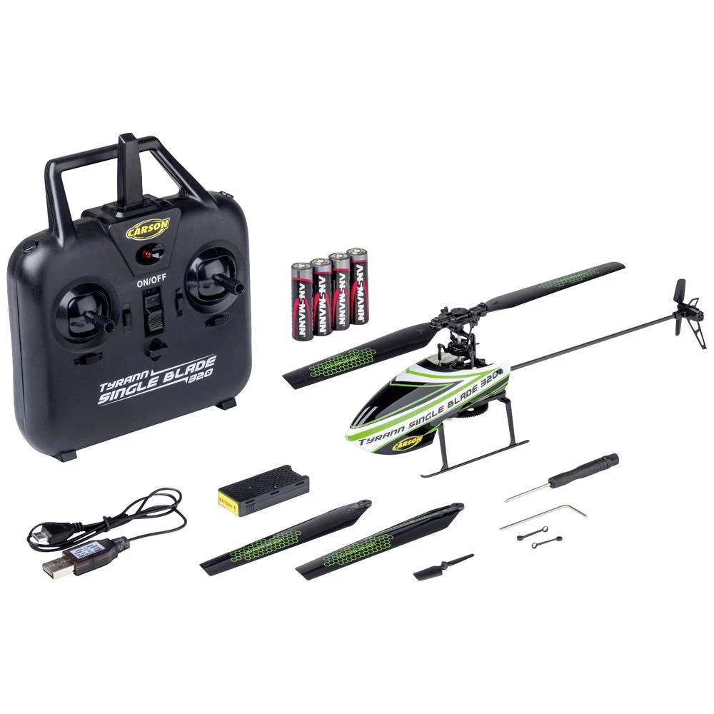 Carson Modellsport Tyrann Single Blade 320 2.4G 100%RTF grü RC helikopter RtF slika