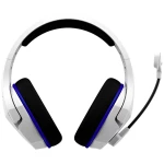 HyperX Cloud Stinger Core igre Over Ear Headset bežični stereo bijela, plava boja  kontrola glasnoće, utišavanje mikrofona