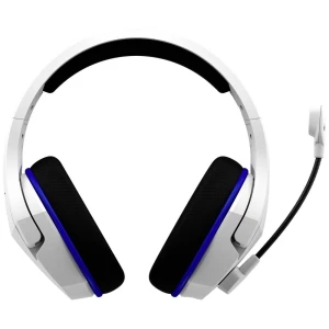HyperX Cloud Stinger Core igre Over Ear Headset bežični stereo bijela, plava boja  kontrola glasnoće, utišavanje mikrofona slika
