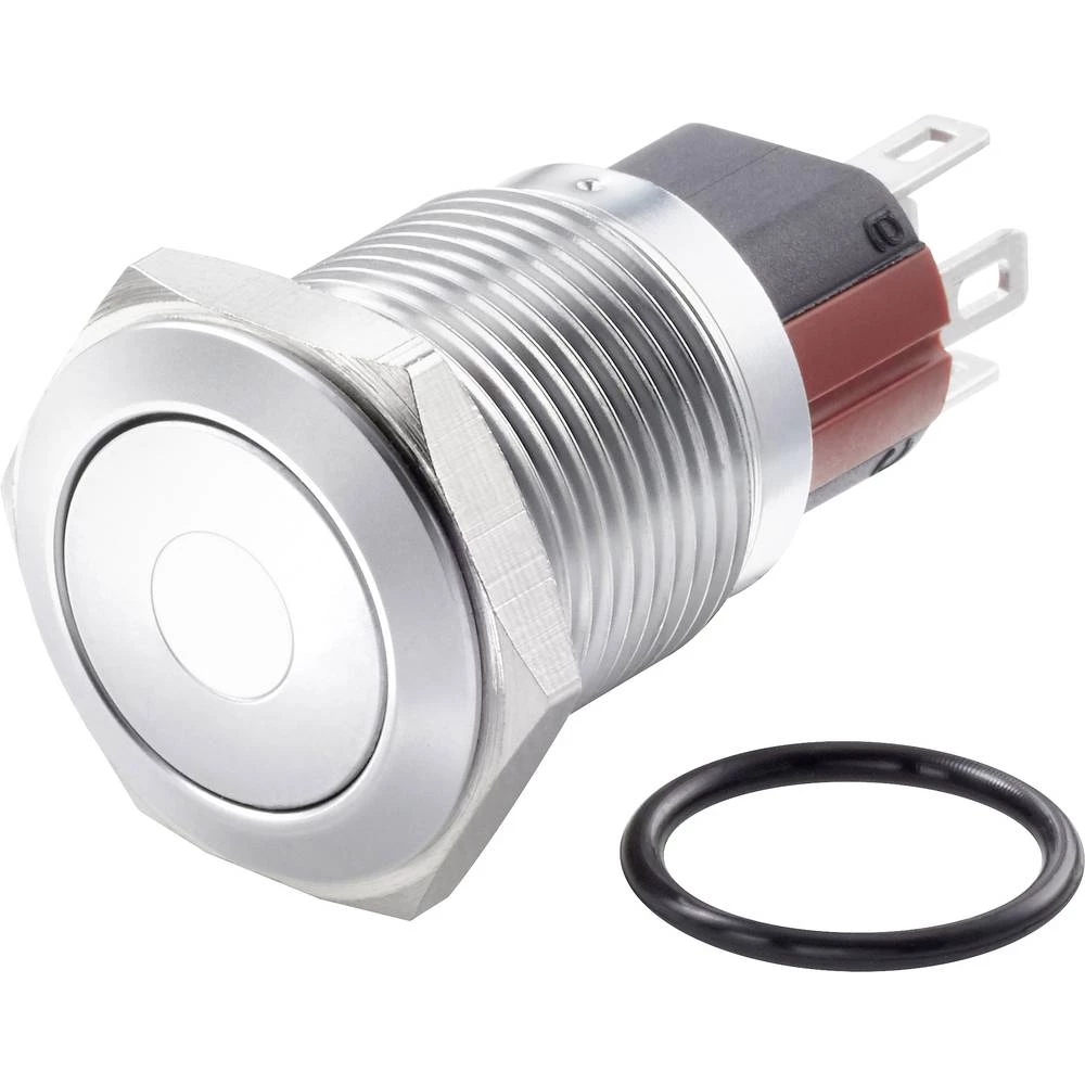 TRU COMPONENTS TC-GQ16-KF-11ZD/J/W/12V/C Tlačni prekidač sa zaštitom od vandalizma 48 V/DC 2 A 1 x OFF/ON IP65 zadržava položaj slika