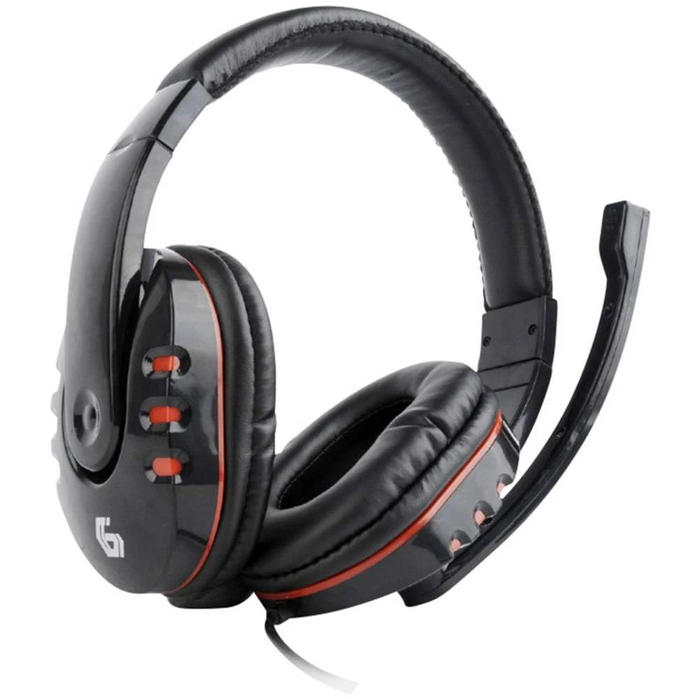 Igraće naglavne slušalice sa mikrofonom 3,5 mm priključak Sa vrpcom Gembird GHS-402 Preko ušiju Crna slika