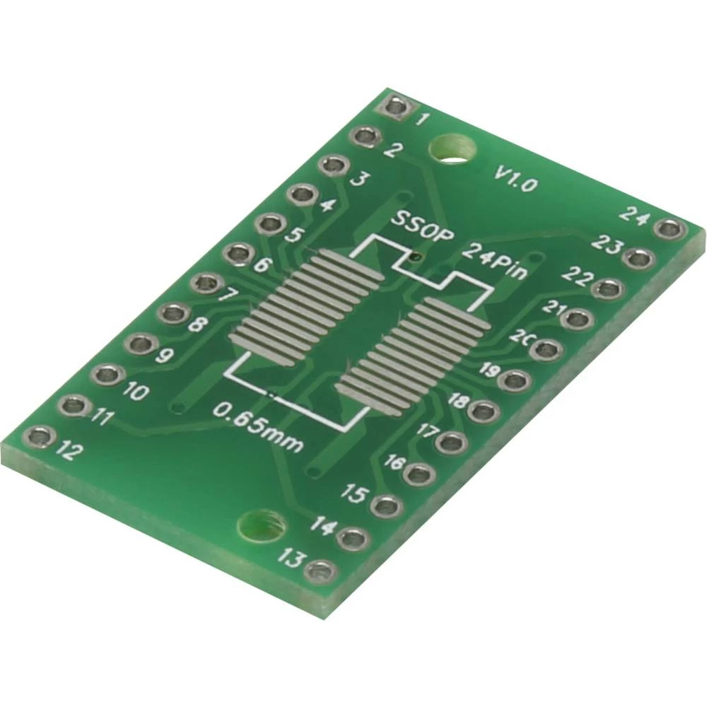 Conrad Components SOP24P-SSOP24P Eksperimentalna ploča Epoksid (D x Š) 30.48 mm x 17.8 mm 35 &micro;m Raster 2.54 mm Sadržaj 1 S slika