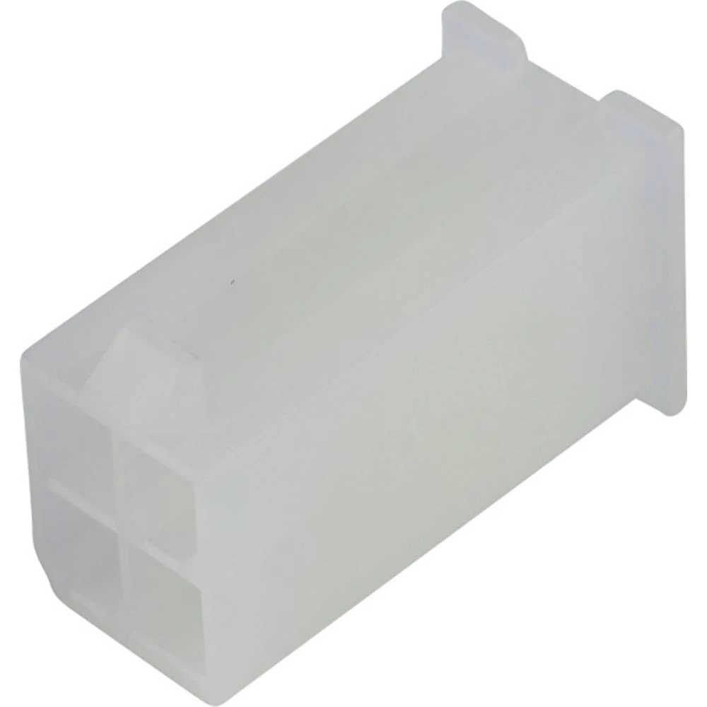 Molex 39013043 Mini-Fit Jr. Plug Housing, Dual Row, 4 Circuits, UL 94V-2, without Panel Mounting Ears, Natural slika