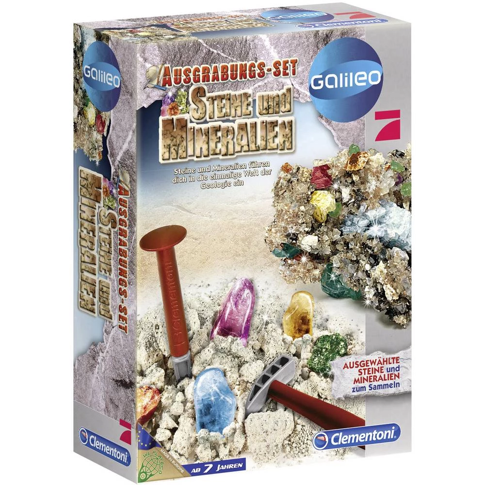 Eksperimentalni komplet Clementoni Galileo - Ausgrabungs-Set - Steine 69940 Iznad 7 godina slika