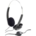 Basetech CD-1000VR on ear slušalice na ušima kontrola glasnoće, jednostavan držač za glavu crna slika