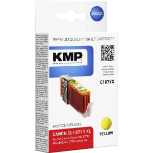 KMP Tinta zamijena Canon CLI-571Y XL Kompatibilan Žut C107YX 1569,0009 slika