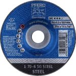 PFERD 62207626 E 70-6 SG STEEL/10,0 ploča za grubu obradu s glavom  70 mm 10 mm 10 St.