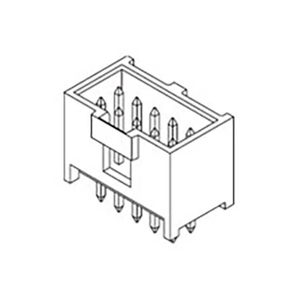 Molex 901301106 C-Grid III Header, Dual Row, Vertical, Shrouded, Fully Loaded, 6 Circuits, Black, 3µm Tin (Sn) over Nicke slika